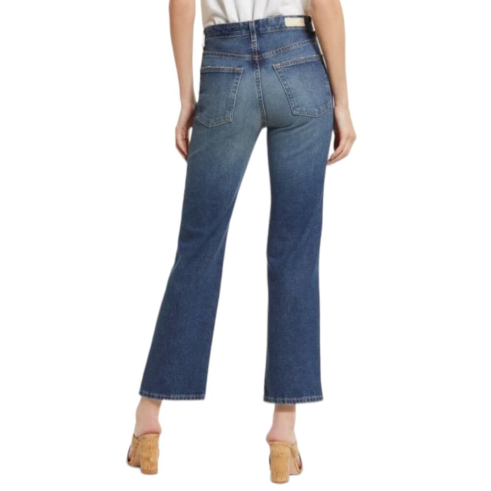 AG Denim Kinsley Jeans Women's Size 32R Blue High Rise Pop Crop Flare Wide Leg - Picture 2 of 14